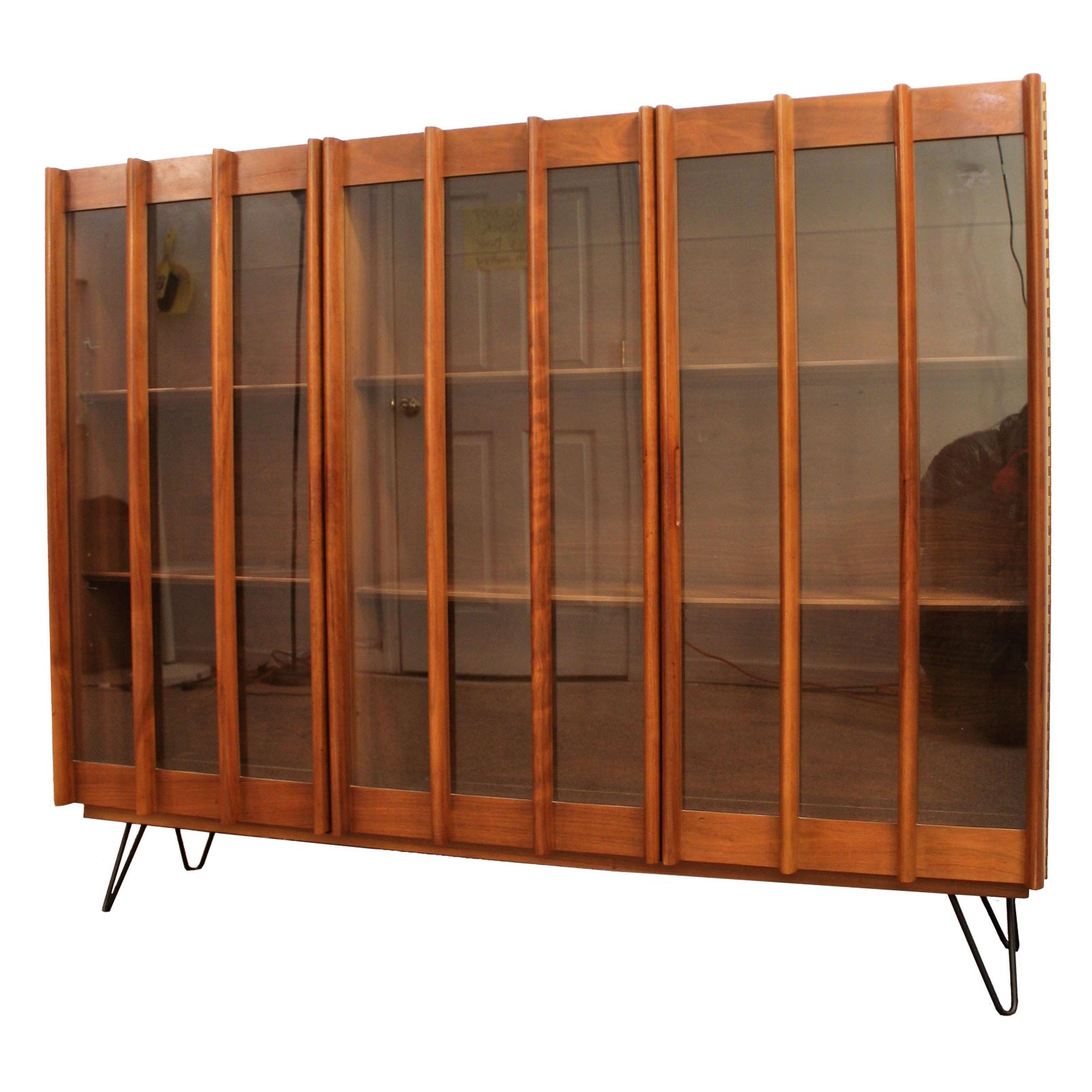 MidCentury Danish Modern Hairpin Leg Walnut Display Chairish