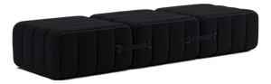 Curt Modular Set - Flexible Bench - Sera - Ebony (Black) by Ambivalenz, Set of 3