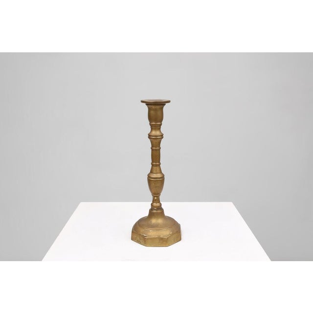 Antique French Candlestick in Bronze, 1890s For Sale - Image 9 of 11