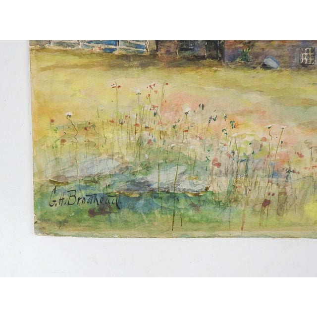 Early 20th Century New England Coastal Landscape Watercolor Painting