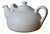 Large Danish White Ceramic Teapot in Scandinavian Bohemian Style For Sale