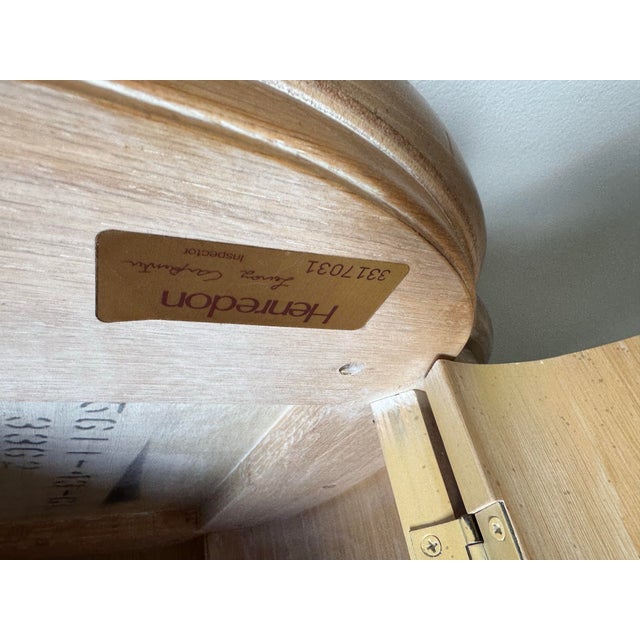 Vintage Henredon Cerused Oak End Table / Nightstand For Sale - Image 9 of 12