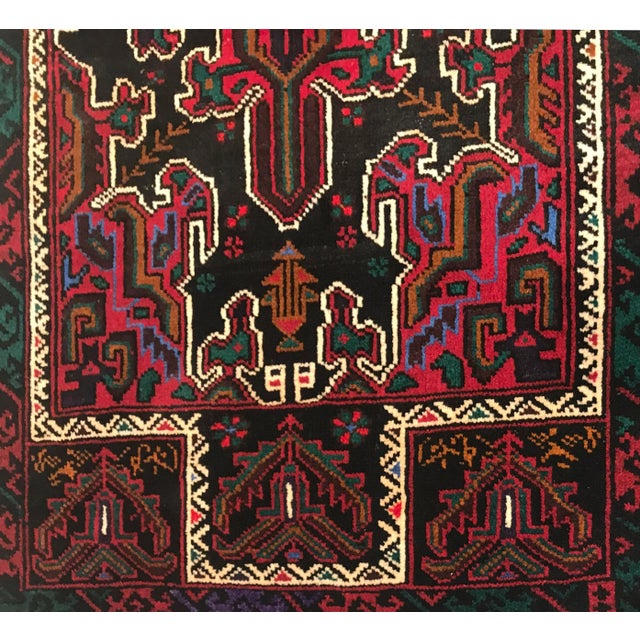Vintage Afghan Rug, 1950s For Sale - Image 4 of 6