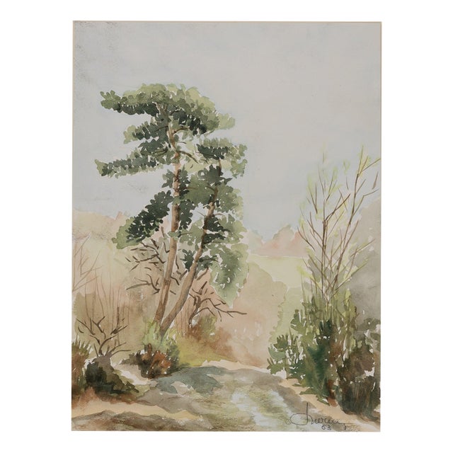 Jacques Noury, On the Way, Watercolor For Sale