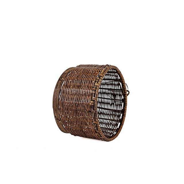 Vintage Antique Small 2 (Two) Tier Chinese Wedding Basket With Linked Lid For Sale - Image 9 of 15