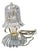 Art Deco Table Lamp in Murano and Brass, 1930 For Sale