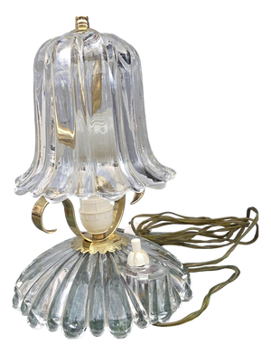 Art Deco Table Lamp in Murano and Brass, 1930
