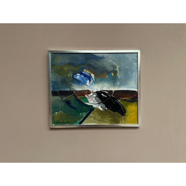Holger Karlson, Swedish Composition, 1960s, Oil on Canvas, Framed For Sale - Image 8 of 18