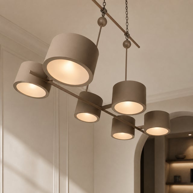 Metal Gray Stilnovo Lelli Style Sputnik Chandelier Italian 6 Arms For Sale - Image 10 of 12
