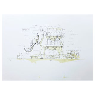 François Delaroziere, L’éléphant, 2008, Lithograph For Sale