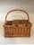 Vintage Wicker Picnic Basket and Wine Carrier For Sale - Image 11 of 13