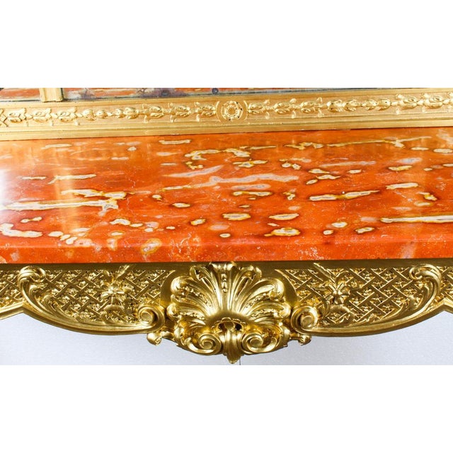 French Trumeau Mirror with Matching Console Table, 19th Century, Set of 2 For Sale - Image 4 of 18