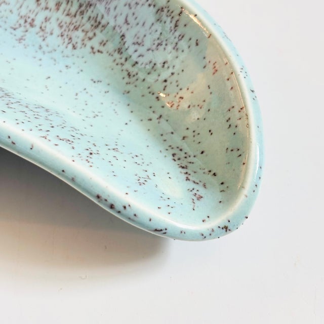 MCM Speckled Ceramic Kidney Shaped Tray For Sale In San Francisco - Image 6 of 7