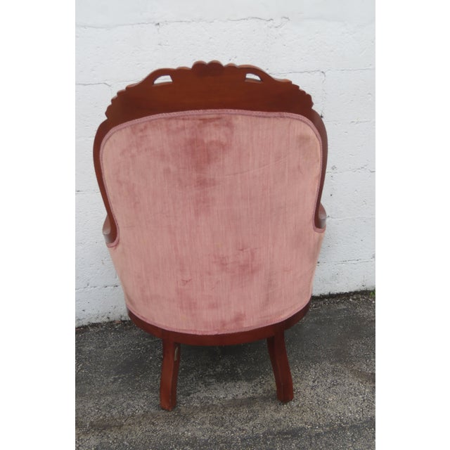 Kimball Victorian Kimball Carved Side Accent Chair 6217 For Sale - Image 4 of 15