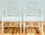 Vintage White Faux Bamboo Chinese Chippendale Arm Chairs, a Pair For Sale - Image 4 of 10