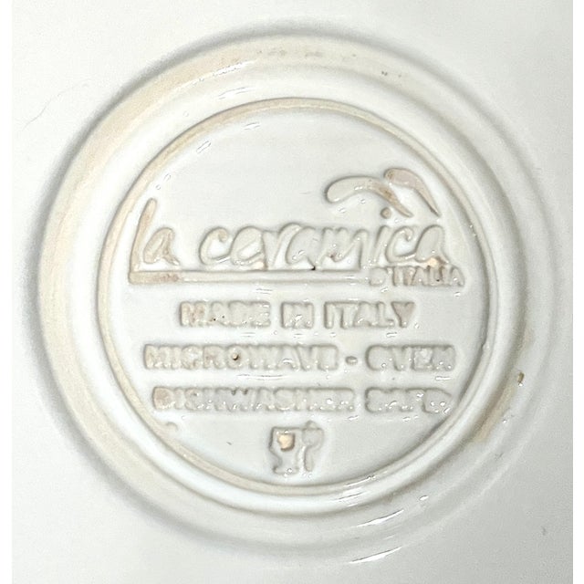 2020s Handpainted Italian Lemon Dinner Plates Blue White Citrus Dining - Set of 12 For Sale - Image 5 of 13