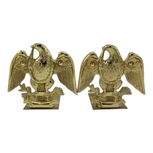 Vintage Bald Eagle Brass Bookends
