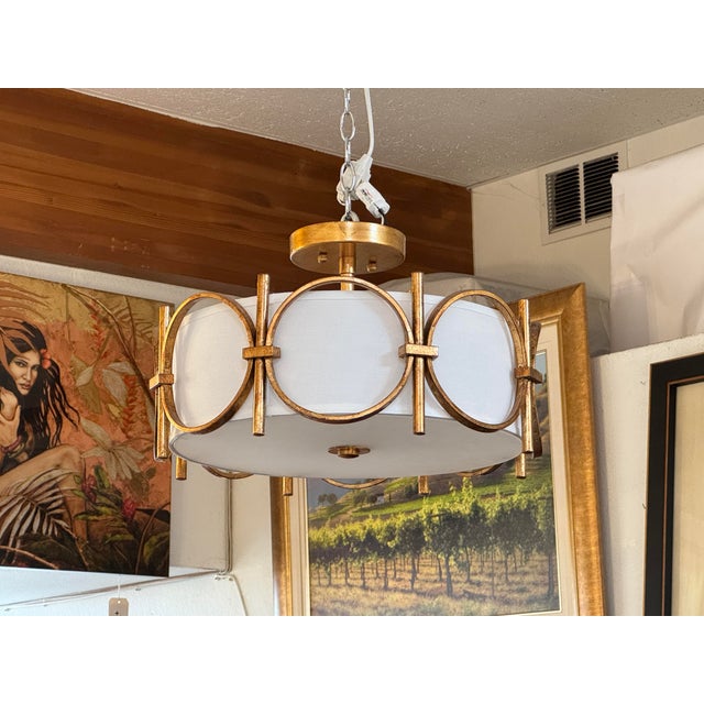 Design Plus Gallery presents a Semi Flush-Mount with Golden Rings. The artistic and eye-catching light fixture will...