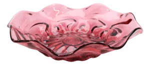 Pink Glass Bowl by Pavel Hlava for Crystalex Novy Bor, Czech, 1960s