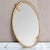 Italian Mid-Century Italian Design Gold Oval Wall Mirror For Sale - Image 3 of 7