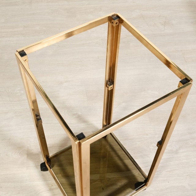 Vintage Trolley in Metal and Smoked Glass, 1970s For Sale - Image 13 of 16