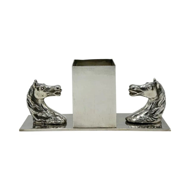 Vintage Hermes Paris Horse Head Pencil Holder Desk Accessory Equestrian For Sale - Image 9 of 12
