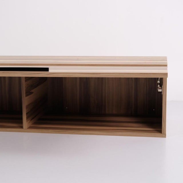 Gold Wall-Mounted Cabinet in Acacia Wood with Two Compartments, 2010 For Sale - Image 8 of 10
