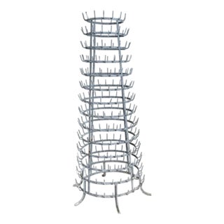French 1920s Massive Zinc Bottle Drying Rack For Sale