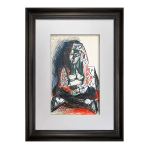 Pablo Picasso Ltd Ed. N°332 Lithograph "Turkish Woman" W/Custom Framing