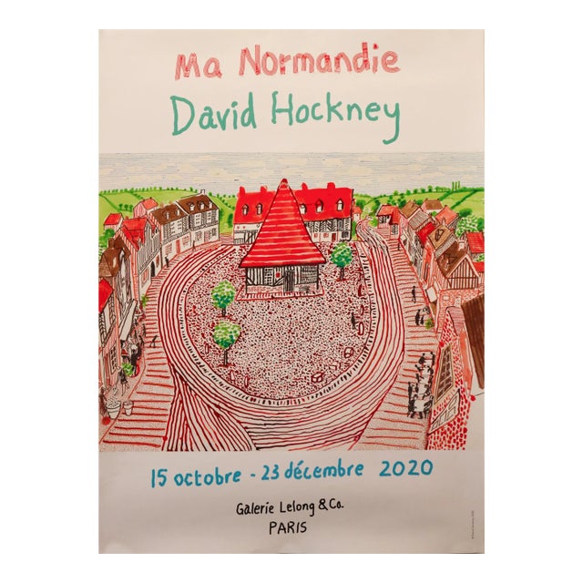 2020 French Exhibition Poster, Ma Normandie - David Hockney at Galerie Lelong & Co. (Paris) For Sale