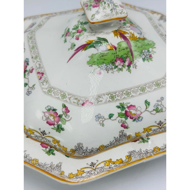 Vintage Myott Son & Co. “The Burton” covered serving dish, beautifully crafted in England. This elegant square tureen...