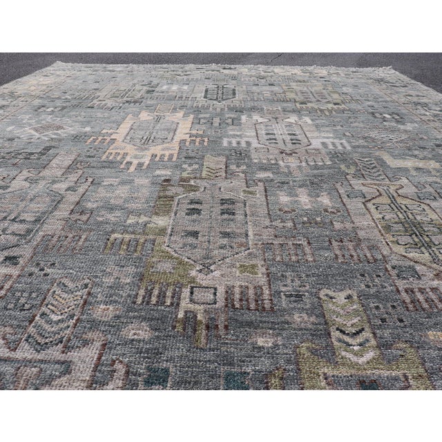 Textile Modern Khotan Hand-Knotted Wool Rug by Keivan Woven Arts, 9' X 12' For Sale - Image 7 of 15
