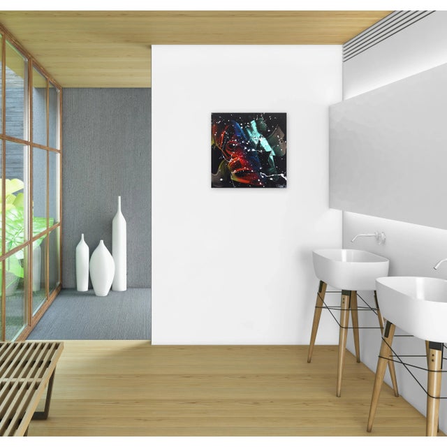 Black Gravity - Contemporary Abstract Expressionism Colorful Original Acrylic Painting by Desireé Gaskin For Sale - Image 8 of 8