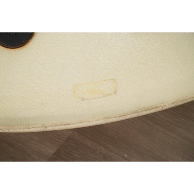 1950s 1st Generation Attributed to Eames for Herman Miller Eiffel Base Shell Chair Rope Edge Parchment For Sale - Image 10 of 11
