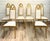 Set of 6 Hollywood Regency Gothic Revival Gilt Dining Chairs With Bouclé Upholstery For Sale In Los Angeles - Image 6 of 18