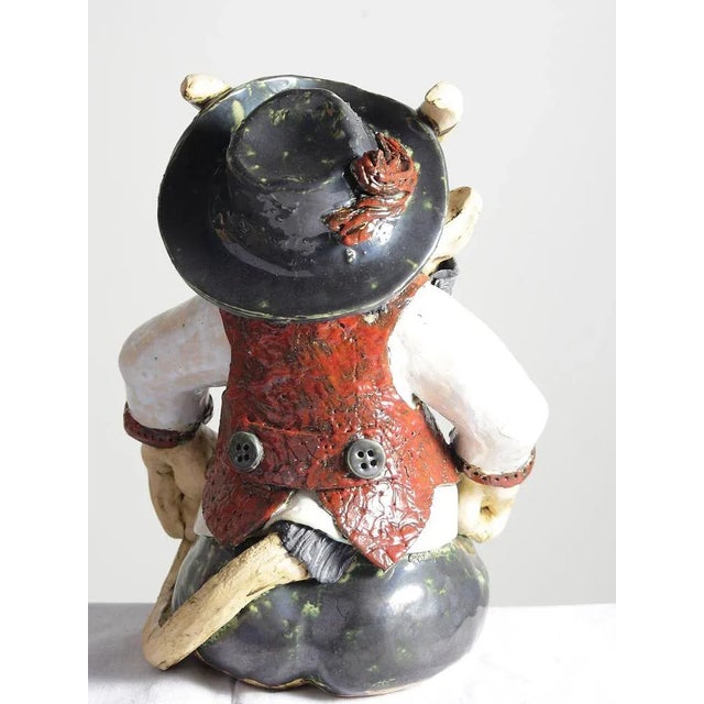M. Čížková, Naive Folk Devil's Sculpture, 2000s For Sale - Image 6 of 10