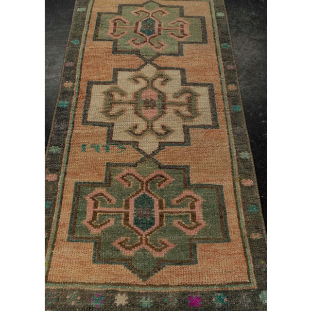 Turkish Mini Rug Oriental Hand Knotted Vintage Rug 1'8" x 3'4" #21195 Explore a curated collection of hallway runners,...