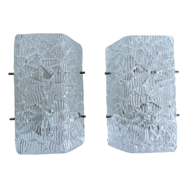 Vintage Murano Glass Sconces from Kalmar, 1970s, Set of 2 For Sale