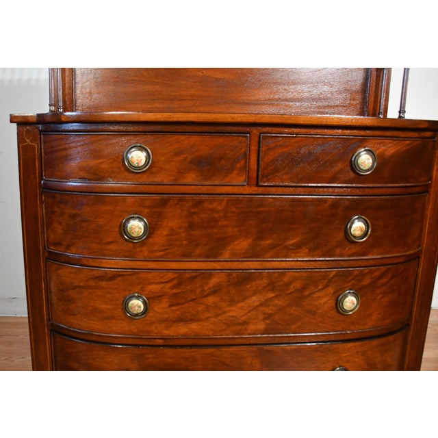 Brown 1920s Antique Sohan Ny English Sheraton Solid Mahogany Server / Buffet For Sale - Image 8 of 18