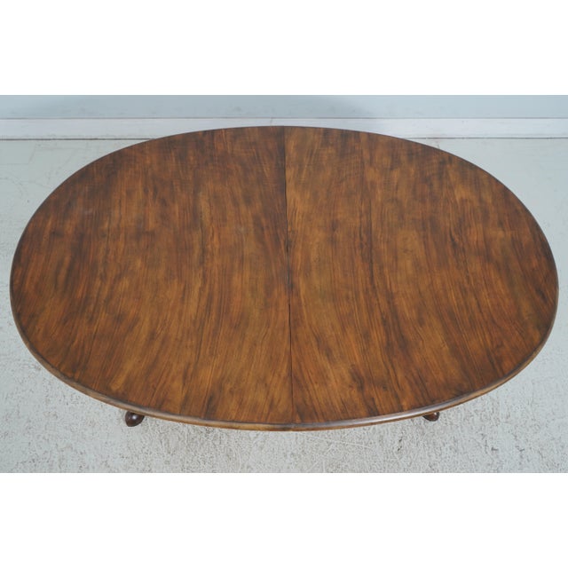 English Baker Walnut English Style Oval Dining Table For Sale - Image 3 of 12