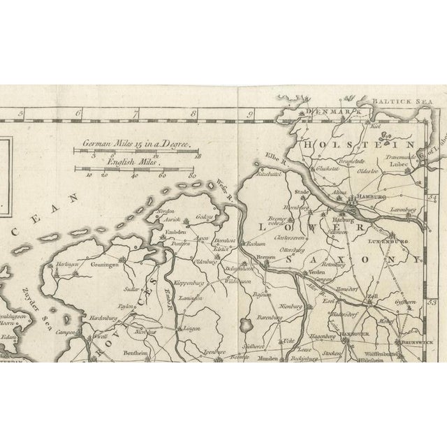 Antique Military Map of Westphalia, Germany, 1763 For Sale - Image 6 of 10