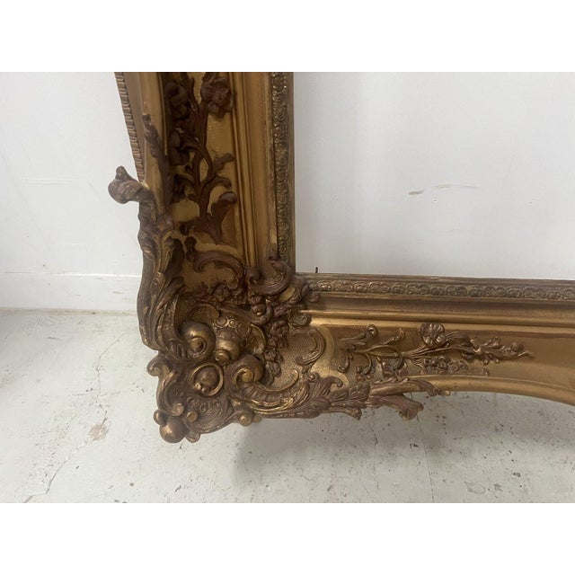 Large Gilt Wood Stucco Frame, 19th Century For Sale - Image 12 of 15