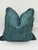 Teal Tweed Throw Pillow Cover With Fringe For Sale - Image 4 of 8