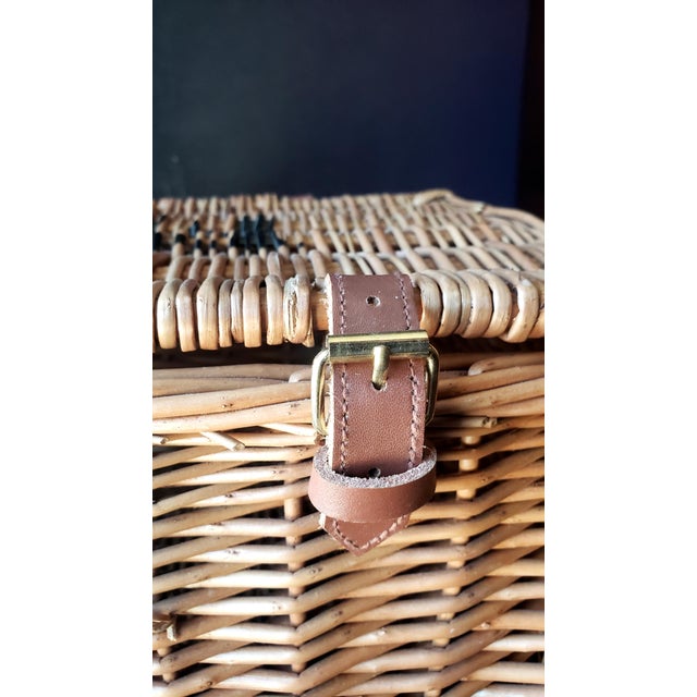 Wood Fortnum & Mason British Wicker Storage Basket - 20" For Sale - Image 7 of 9