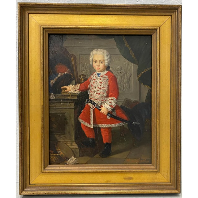 M. Moshall "The Young King" Original Oil Painting Early 20th C. For Sale - Image 9 of 9