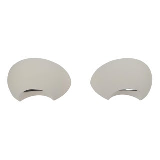 Semi-Circular Plaster Wall Lamps from Atelier Sedap 1990, Set of 2 For Sale