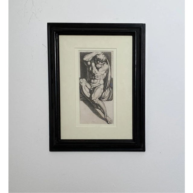 17th Century Engraving of an Atlas Figure, Italy Circa 1600 For Sale - Image 5 of 5