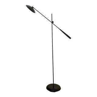 1990s Modern Black Halogen Articulating Floor Lamp For Sale