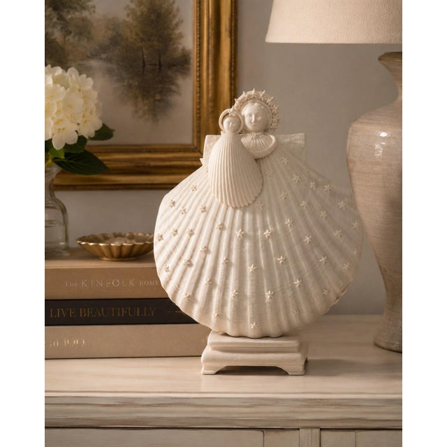 Beautiful limited edition "Madonna of the Heavens" shell sculpture from the Madonna and Child Series. This intricately...