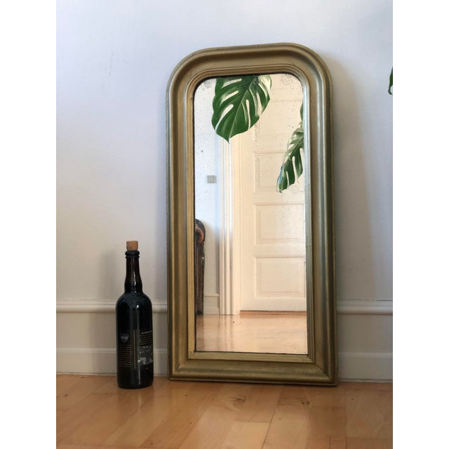 Late 19th Century Antique French Louis Philippe Full Length Mirror – Gold, Late 19th Century For Sale - Image 5 of 9